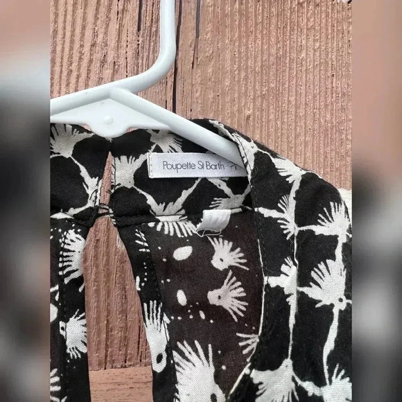 POUPETTE ST BARTH Black And White Donna Long Jumpsuit - Picture 5 of 9